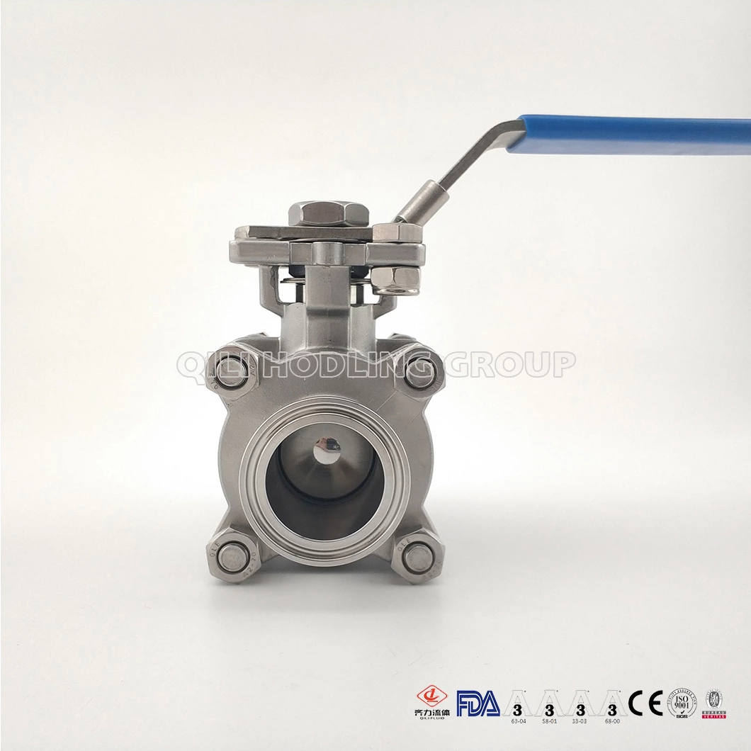 Manual Stainless Steel Sanitary hygienic encapsulated Ball Valves Adjust And Control Fluids End Connection Tri Clamp