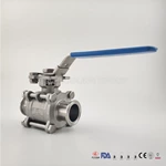 Manual Stainless Steel Sanitary hygienic encapsulated Ball Valves Adjust And Control Fluids End Connection Tri Clamp