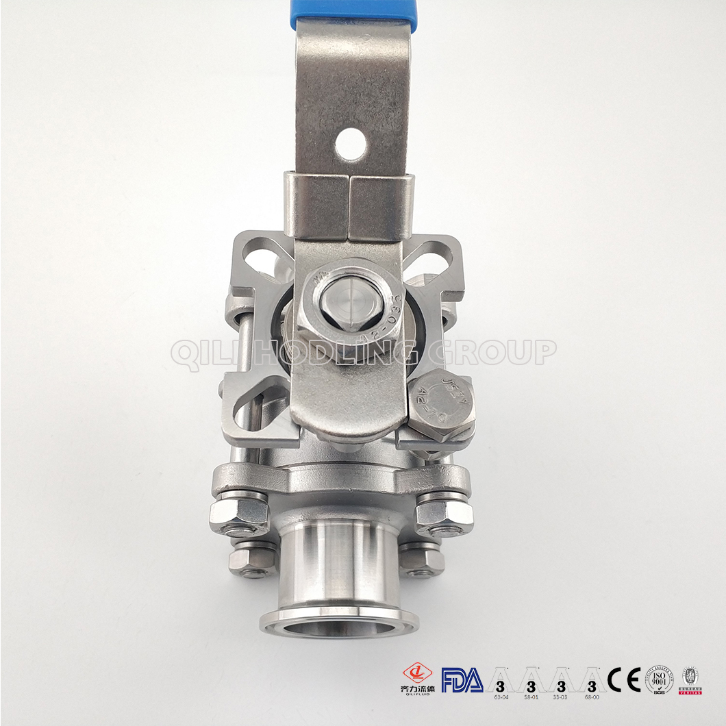 Manual Stainless Steel Sanitary encapsulated Ball Valves adjust and control fluids end connection tri clamp,weld etc