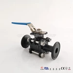 New Type Sanitary  Manual Operation High Platform PTFE Ball Valve