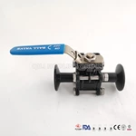 New Type Sanitary  Manual Operation High Platform PTFE Ball Valve
