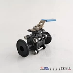 New Type Sanitary  Manual Operation High Platform PTFE Ball Valve