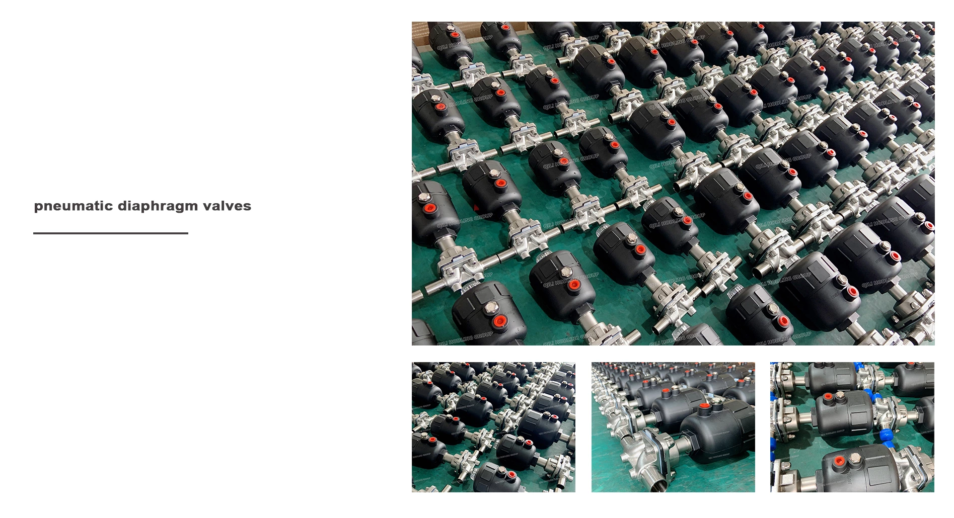 clamp end diaphragm valves with pneumatic actuator