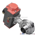 Pneumatic Sanitary Welded Type Butterfly Valve