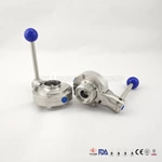 Russia Market Sanitary Stainless Steel Butterfly Valve with Manual Handle