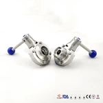 Russia Market Sanitary Stainless Steel Butterfly Valve with Manual Handle