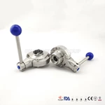Russia Market Sanitary Stainless Steel Butterfly Valve with Manual Handle