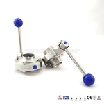 Russia Market Sanitary Stainless Steel Butterfly Valve with Manual Handle