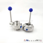 Russia Market Sanitary Stainless Steel Butterfly Valve with Manual Handle