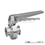 Sanitary Butterfly Valve with Stainless Steel Handle