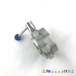 Sanitary Clamped Welded Threaded Butterfly Valve
