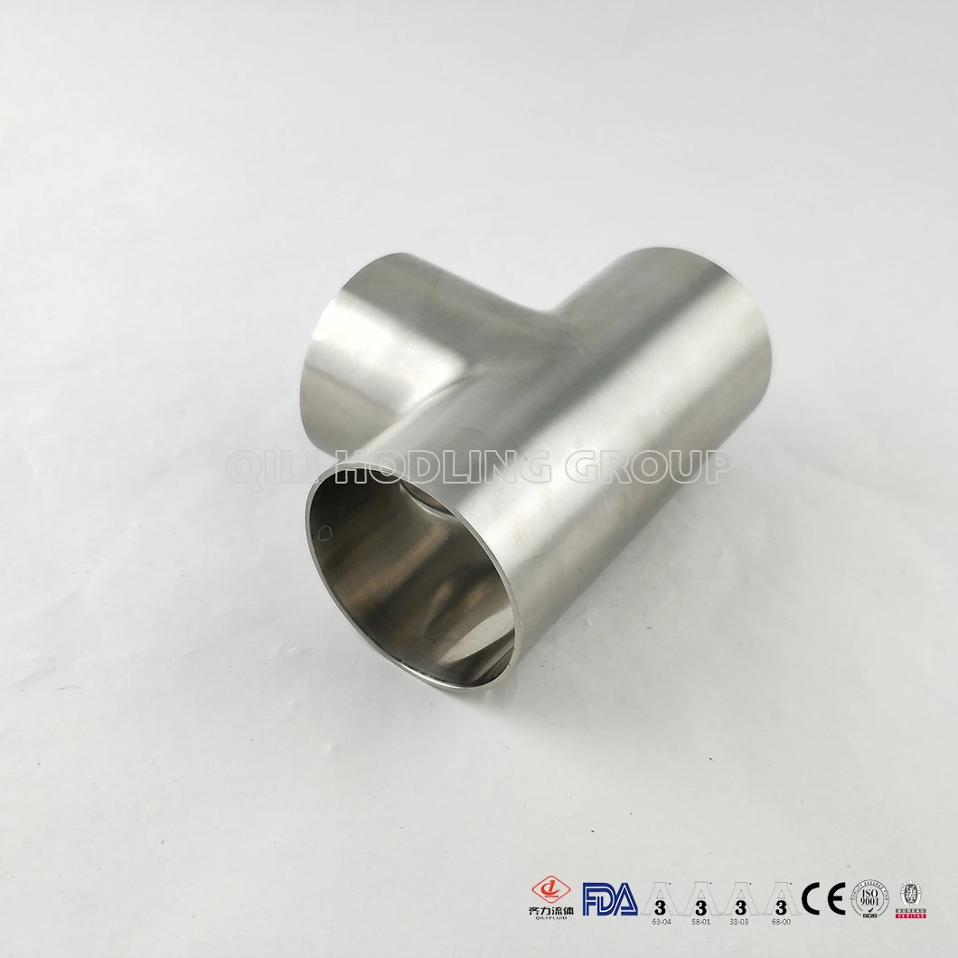 Sanitary Grade Stainless Steel Polish Surface Weld Tee