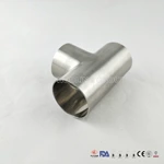 Sanitary Grade Stainless Steel Polish Surface Weld Tee