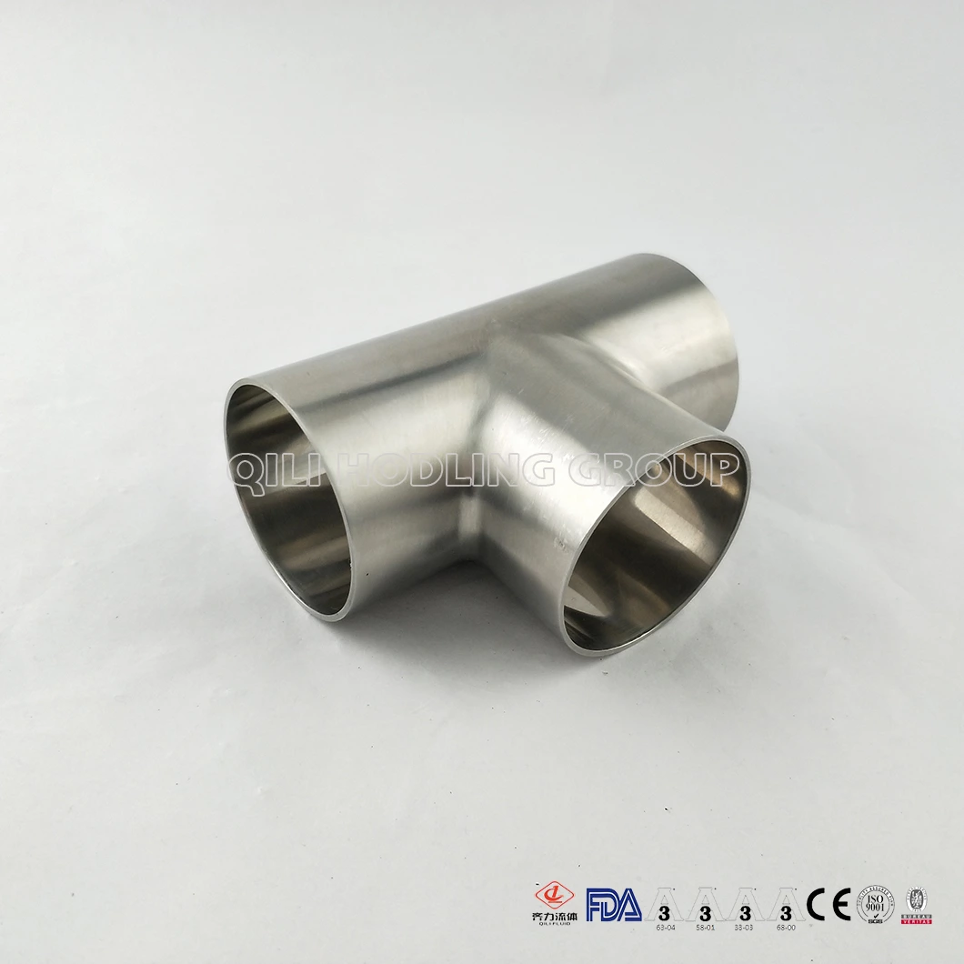 Sanitary Grade Stainless Steel Polish Surface Weld Tee