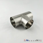 Sanitary Grade Stainless Steel Polish Surface Weld Tee