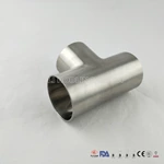 Sanitary Grade Stainless Steel Polish Surface Weld Tee