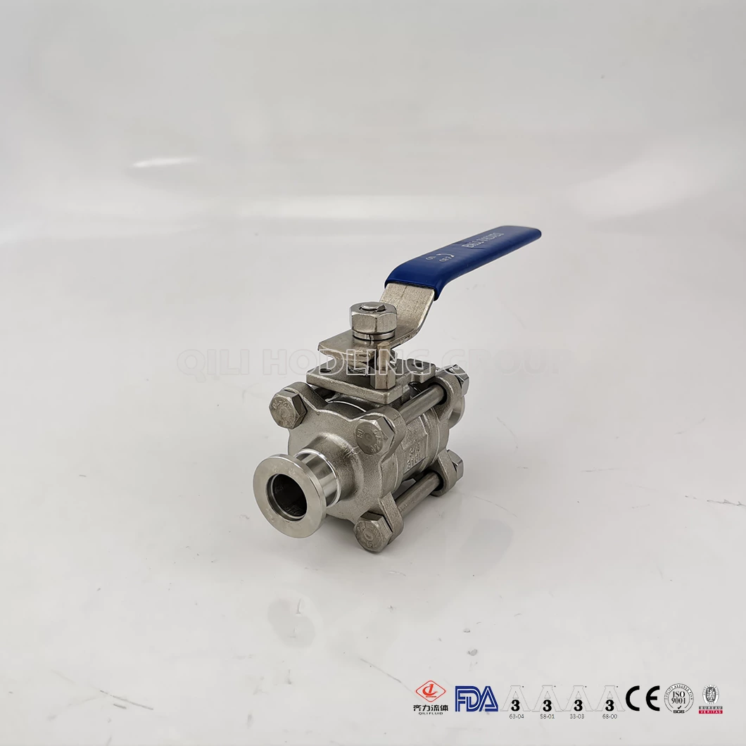 Sanitary Manual Kf Vacuum Flange 3 Pieces encapsulated Ball Valve