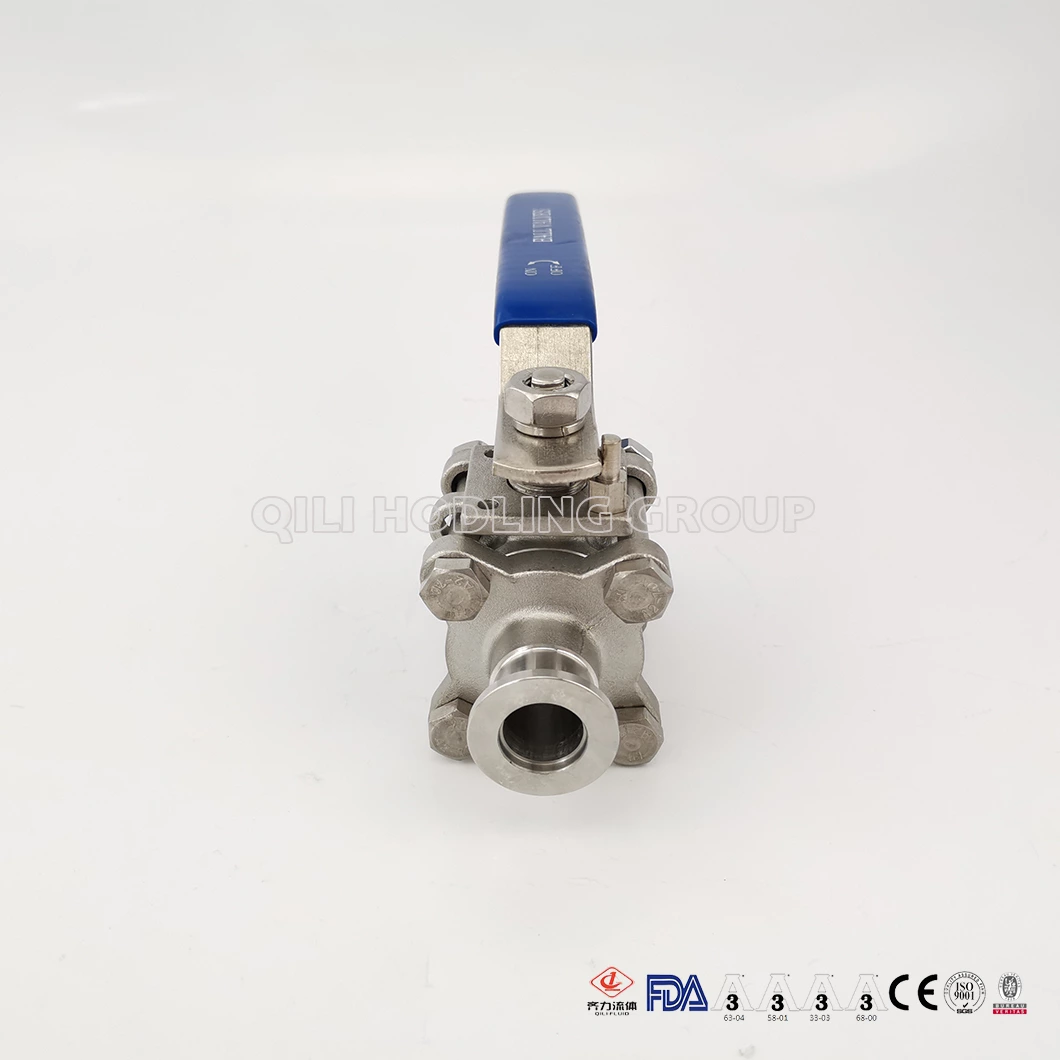 Sanitary Manual Kf Vacuum Flange 3 Pieces encapsulated Ball Valve