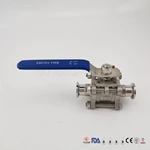 Sanitary Manual Kf Vacuum Flange 3 Pieces encapsulated Ball Valve