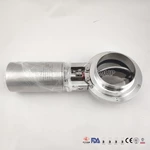 Sanitary Ss Pneumatic Flow Control Butterfly Valve