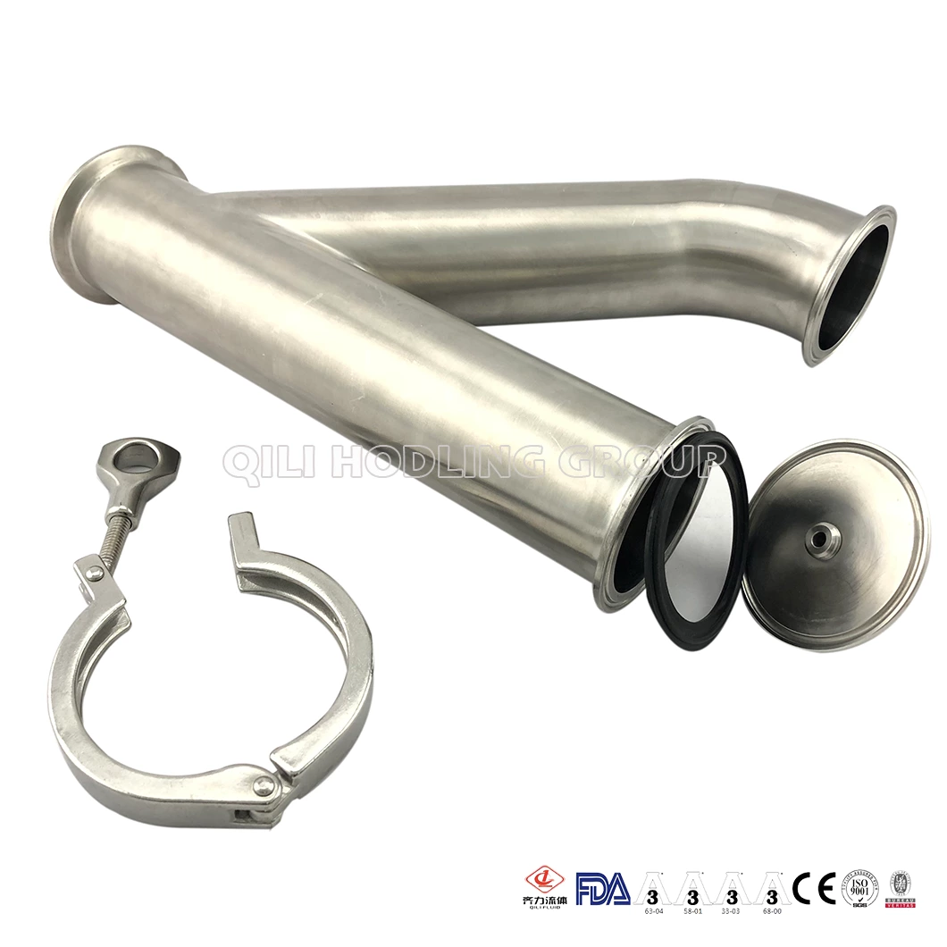 Sanitary SS Tee Pipe Fittings Clamp Tee  pipe adapter