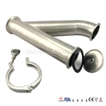 Sanitary SS Tee Pipe Fittings Clamp Tee  pipe adapter