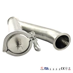 Sanitary SS Tube Tee Y TypeTri-clamped  pipe adapter