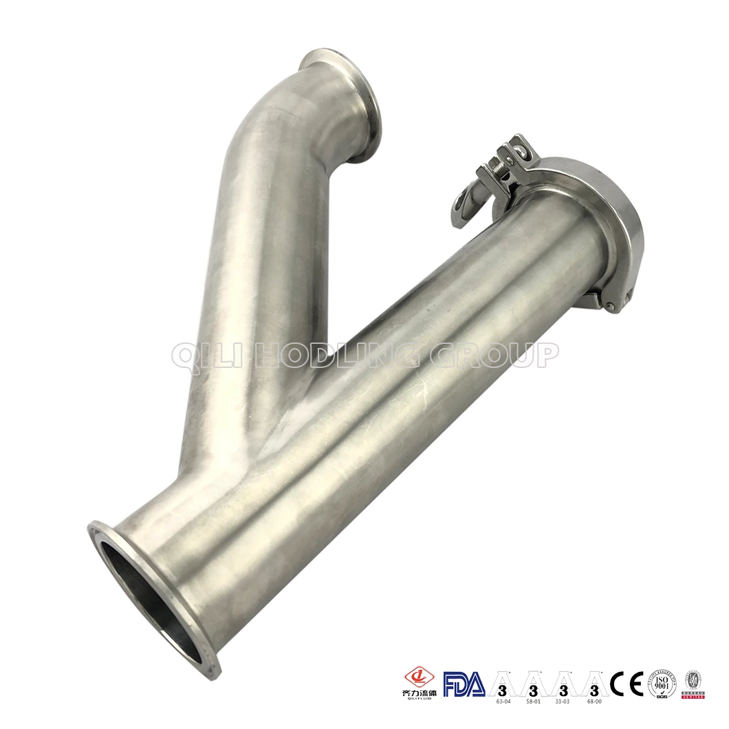 Sanitary SS Tube Tee Y TypeTri-clamped  pipe adapter