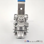 Sanitary SS304 food grade encapsulated ball valve with high platfome CF8M