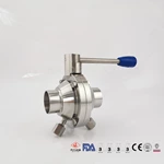 Sanitary SS304 SS316L Weld Thread Clamp Ends Butterfly Type Ball