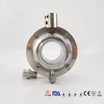 Sanitary SS304 SS316L Weld Thread Clamp Ends Butterfly Type Ball