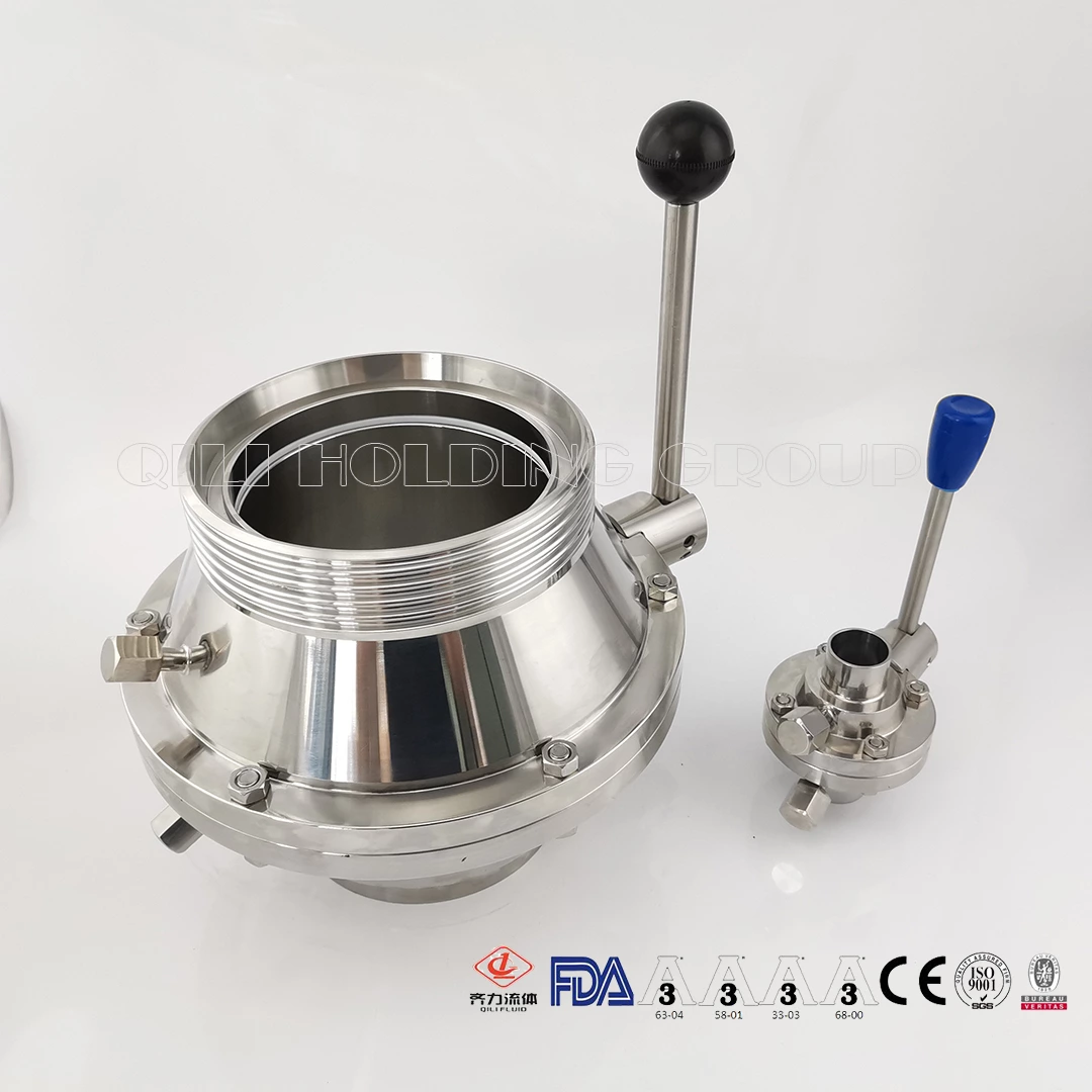 Sanitary SS304 SS316L Weld Thread Clamp Ends Butterfly Type Ball