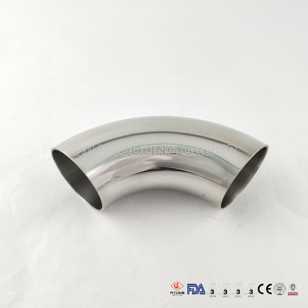 Sanitary Stainless Steel 180 Degree Weld Long Radius Elbow/Bend with SMS/3A/DIN/ISO Standard for Food Grade