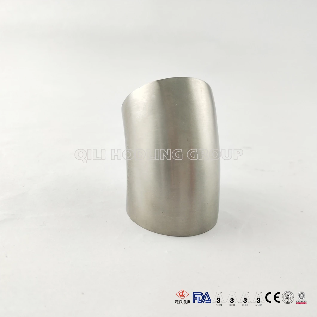 Sanitary Stainless Steel 304 316L Polished 45degree Weld Elbow