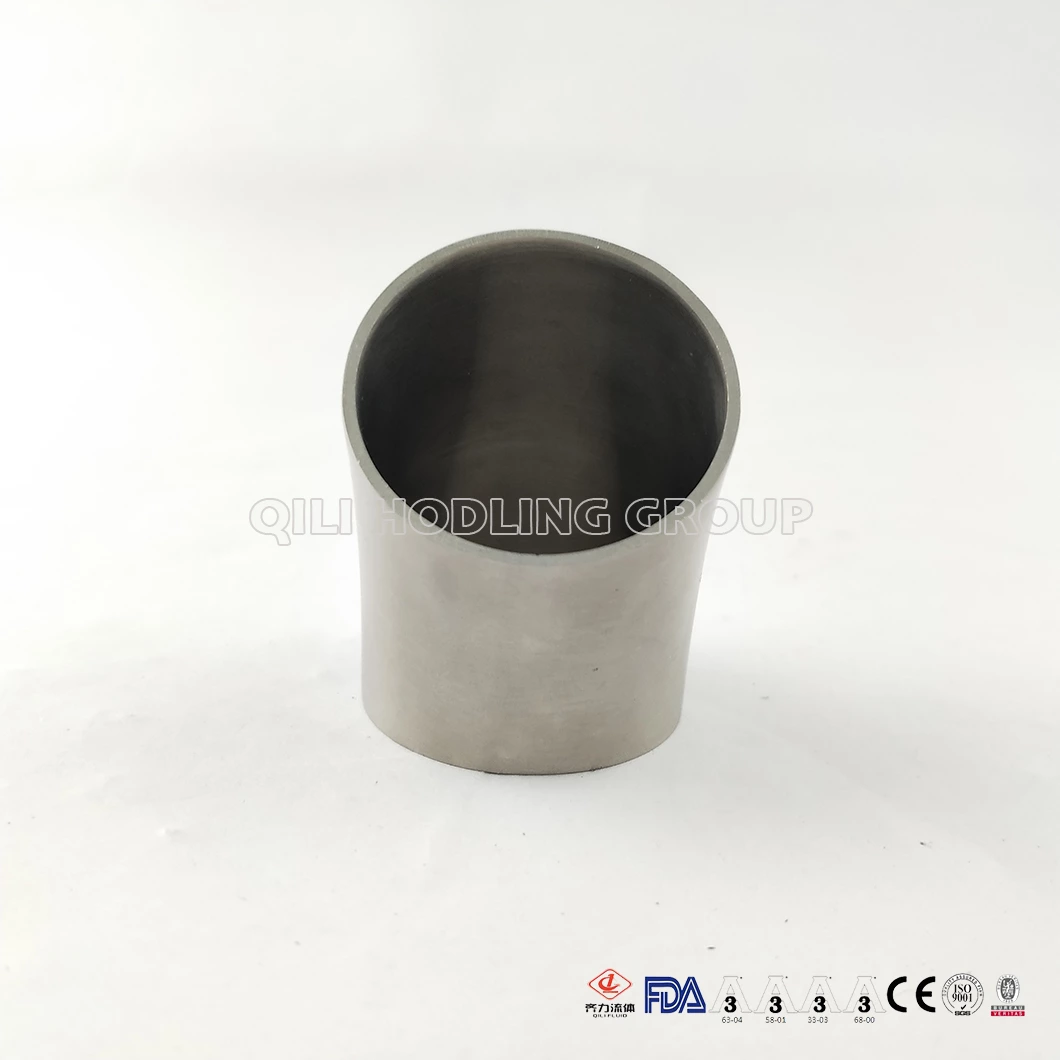 Sanitary Stainless Steel 304 316L Polished 45degree Weld Elbow