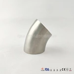 Sanitary Stainless Steel 304 316L Polished 45degree Weld Elbow