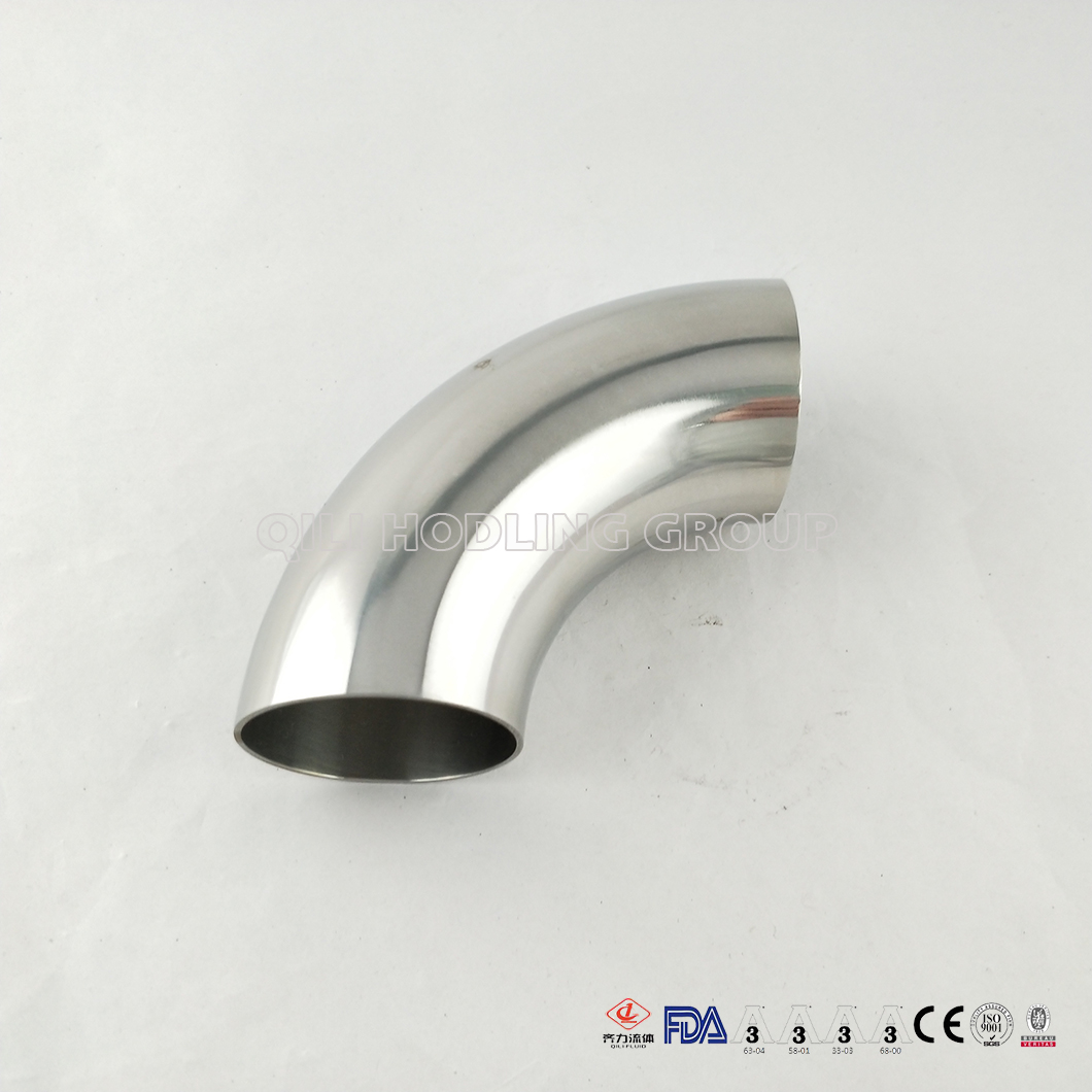 Sanitary Stainless Steel 304 316L Polished 90degree Weld Short Elbow