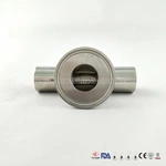 Sanitary Stainless Steel 304 316L Polished Welded Clamped Branch Tee