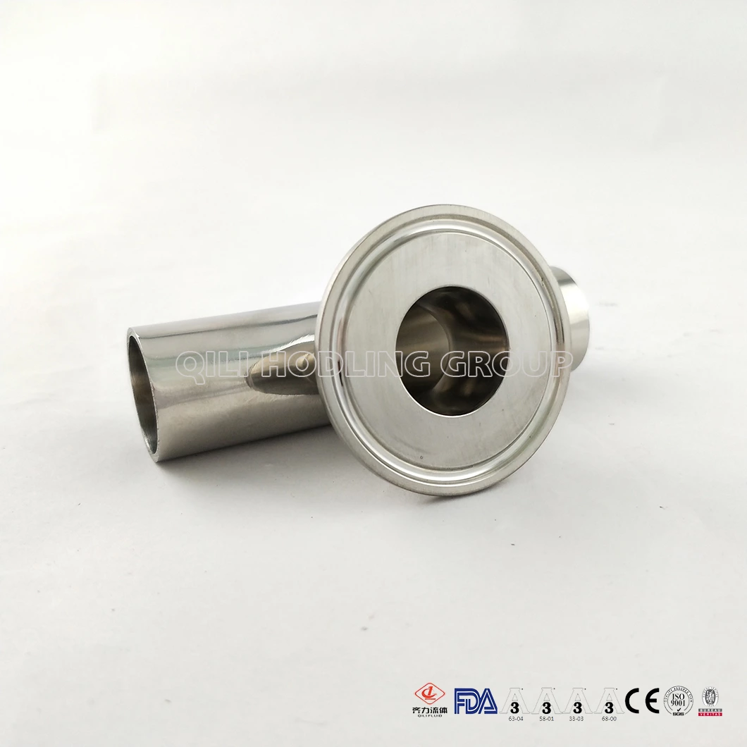 Sanitary Stainless Steel 304 316L Polished Welded Clamped Branch Tee