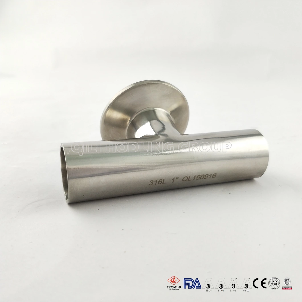 Sanitary Stainless Steel 304 316L Polished Welded Clamped Branch Tee