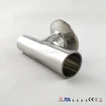 Sanitary Stainless Steel 304 316L Polished Welded Clamped Branch Tee