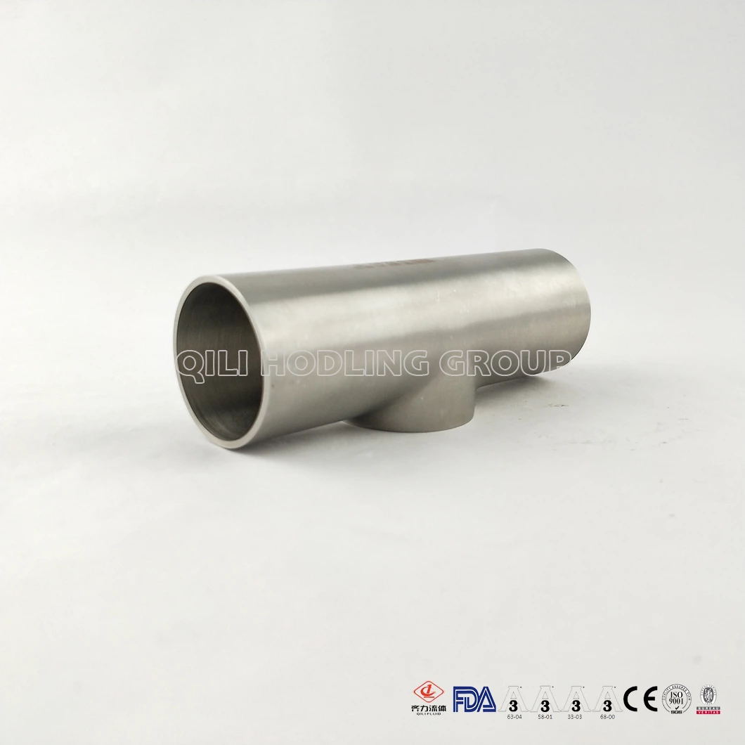 Sanitary Stainless Steel 304 316L Weld Plain Tee