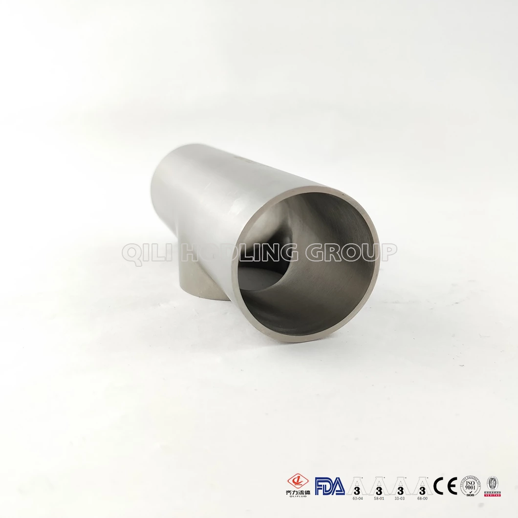 Sanitary Stainless Steel 304 316L Weld Plain Tee
