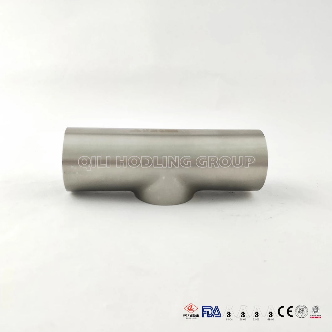 Sanitary Stainless Steel 304 316L Weld Plain Tee