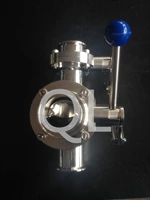 Sanitary Stainless Steel Butterfly Valve Clamp End