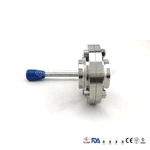 Sanitary Stainless Steel Butterfly Valve Food Grade 304 316L Tc Clamp Weld Thread Male Female Connection CNC Machine