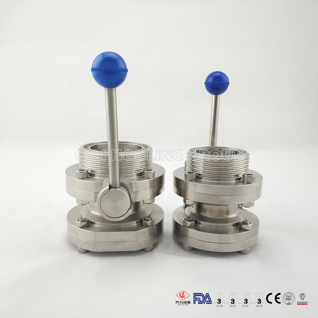 Sanitary Stainless Steel Butterfly Valve with Flange
