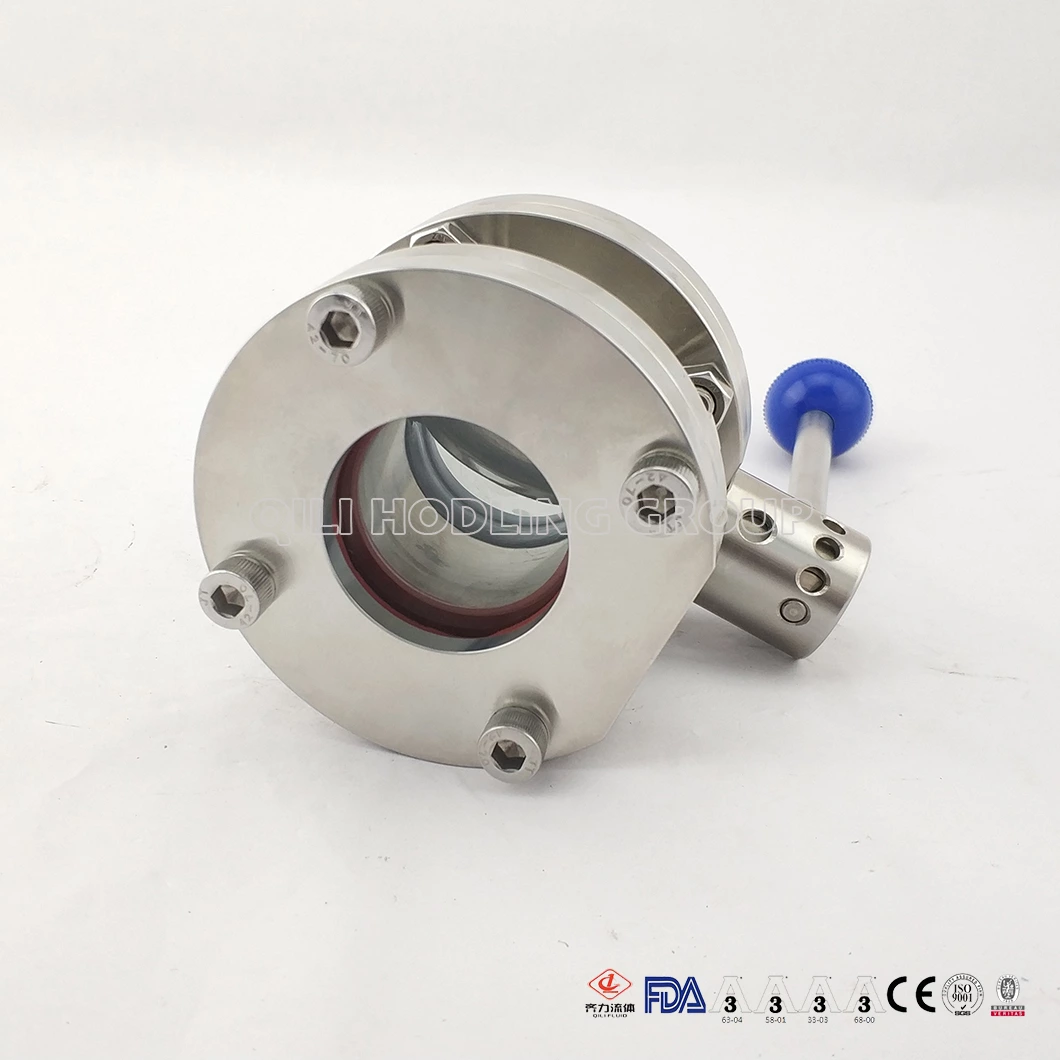 Sanitary Stainless Steel Butterfly Valve with Flange