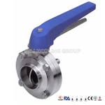 Sanitary Stainless Steel Butterfly Valves Tri Clamp Weld