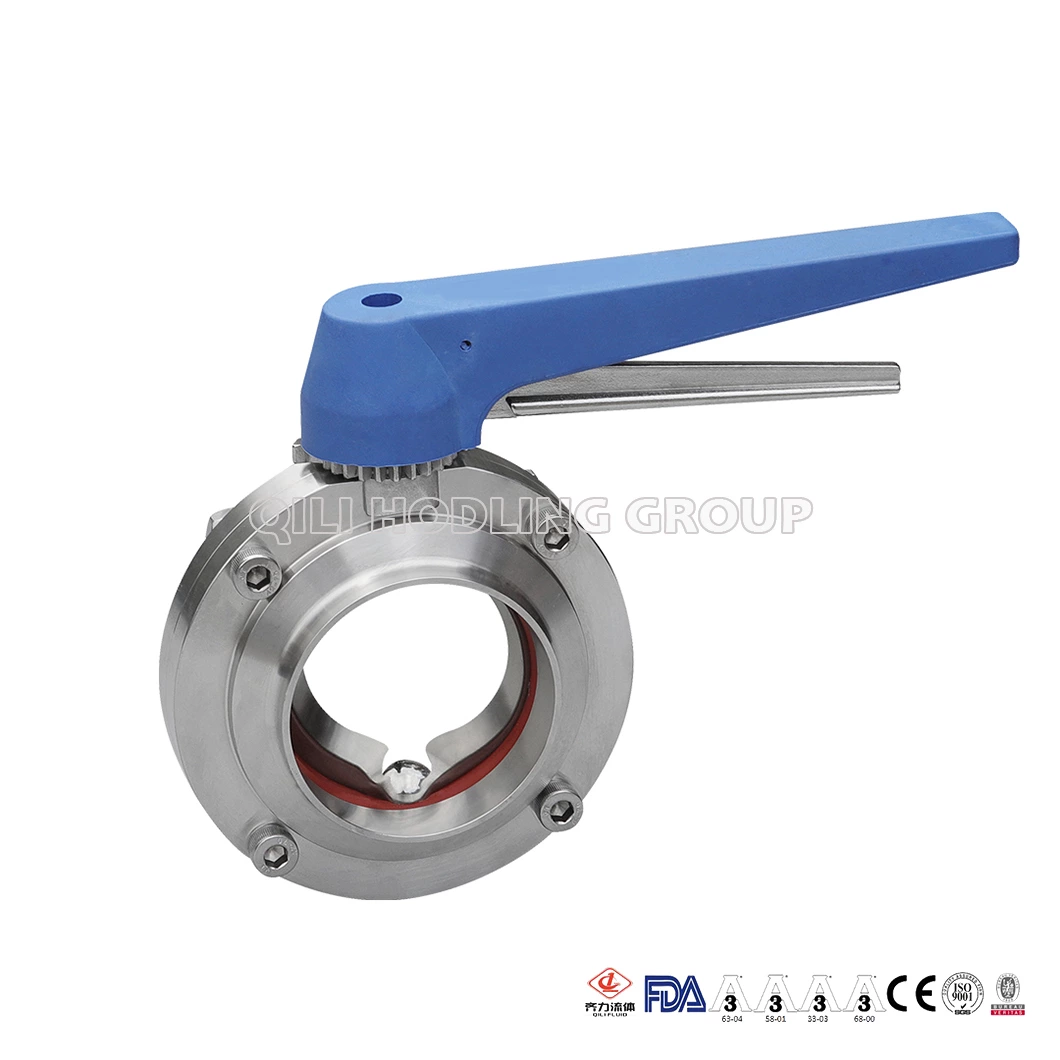 Sanitary Stainless Steel Butterfly Valves Tri Clamp Weld